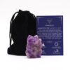 Figura de gato de la suerte en piedra - Amatista