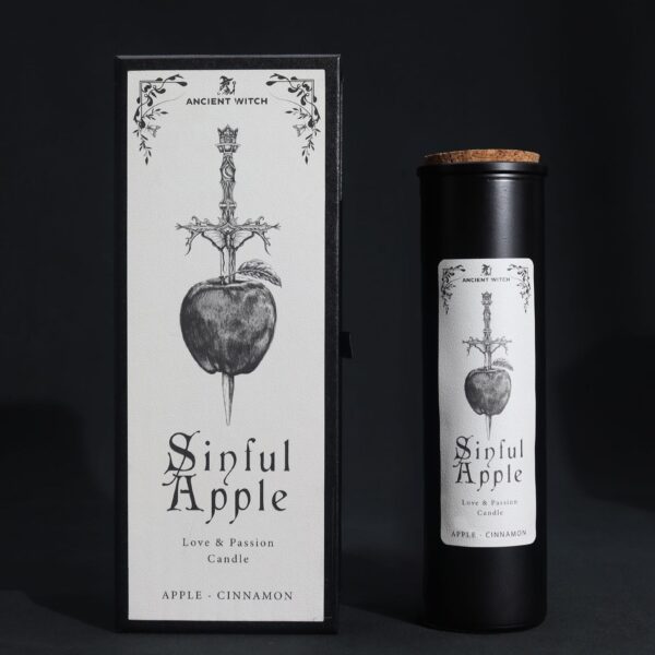 Vela ritual de bruja antigua en caja de regalo - Manzana pecaminosa