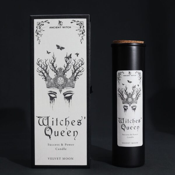 Vela ritual de bruja antigua en caja de regalo - Reina de las brujas