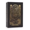 Baraja de tarot dorada con libro en caja de regalo