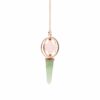 Péndulo de cobre con Merkaba de cuarzo rosa y aventurina - Brújula del corazón