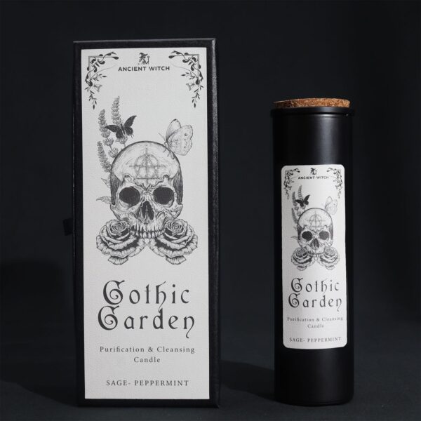 Vela ritual de bruja antigua en caja de regalo - Jardín gótico