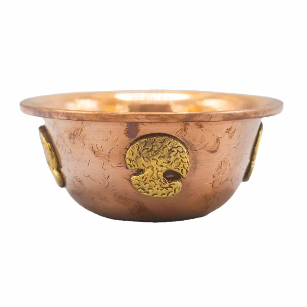 Cuenco ritual de cobre con Árbol de la Vida - 12 × 5 cm