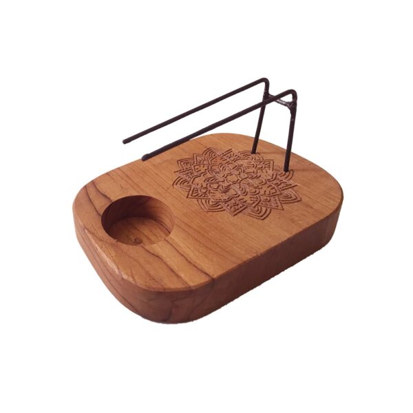 Calentador de palo santo de madera de teca - Mandala