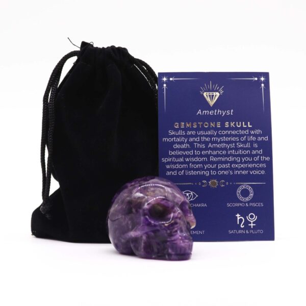 Calavera tallada de amatista - Grande